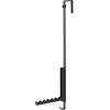 Tower Ironing Door Hanger, Slim, Adjustable Height, Folds Up When Not In Use, for Clothes Steamers, Black, Dimensions: Approx. W2 X D21 X H54
