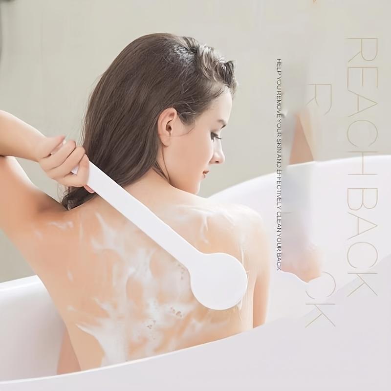 Щетка для душа с длинной ручкой, мягкая щетина, скраббер для мытья тела и отшелушивания