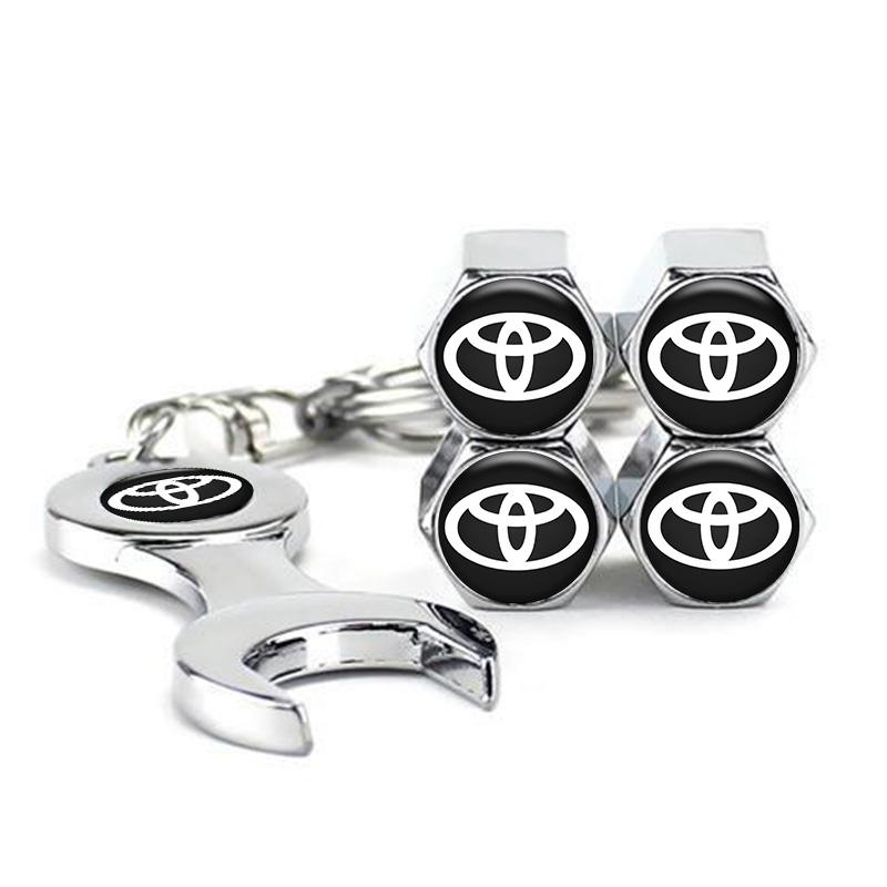 VTSJ3 Car Tire Valve Cap For Toyota Corolla Camry RAV4 CHR Yaris Prius Prado Auris Avensis Hilux Air Stems Caps Auto Dustproof Cover