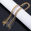 5pcs 1pc Stainless Steel Round Snake Chain Lobster Clasp Adjustable Stick with Silicon Bead Necklace Part Fashion Jewelry Making