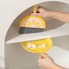 2Pcs/Set Broom Dustpan Set Fruit Pattern Small Portable Soft Bristles Keyboards Desktops Corners Mini Cleaning Set