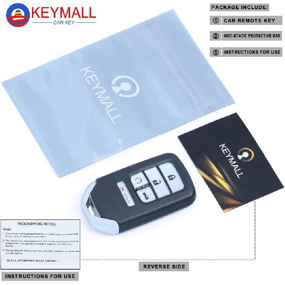 Smart Key Fob Keyless Entry Replacement Remote Key for Honda Accord 2018 (FCC ID:CWTWB1G0090 P/N:72147-TVA-A01) 5 Buttons