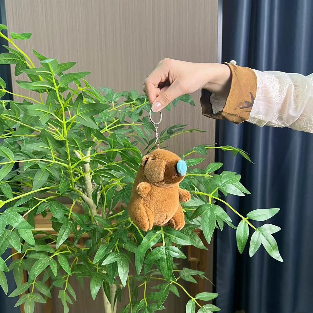 Capybara Plush Whimsical Doll Keychain Adorable Animal Pendant Gift Perfect