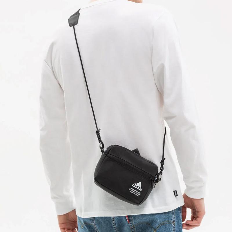 New Adidas Nylon Fabric Handbag, Shoulder Bag, Crossbody Bag Regular Unisex Black HB1312