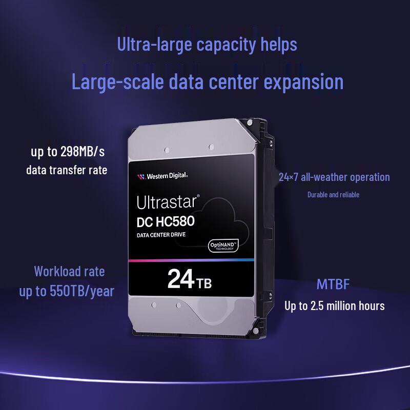 Western Digital HC580 24TB Enterprise SATA Hard Drive