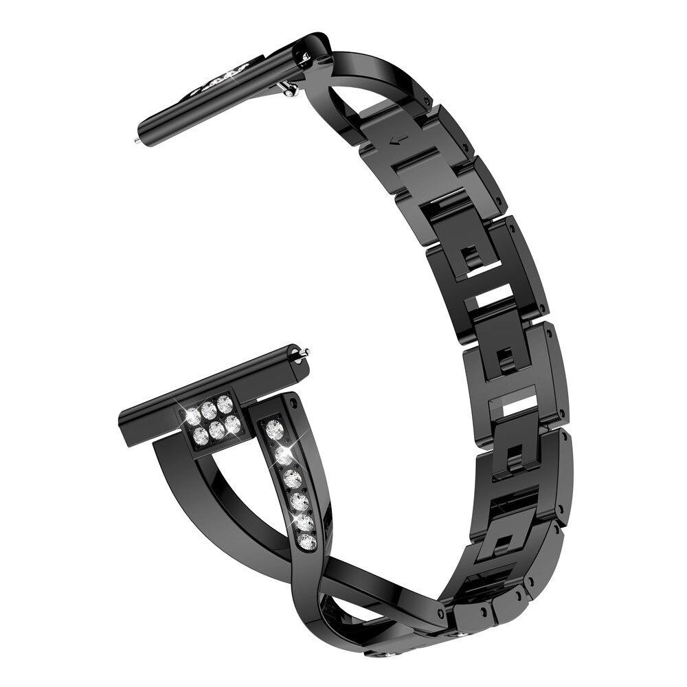 Браслет с бриллиантами 18 мм, 20 мм, 22 мм для Samsung Galaxy Watch4 3 S3 Active2 Garmin Venu 2S 2plus Vivoactive 4s, металлический ремешок