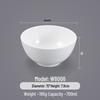 Белые melamine коммерческие миски для риса и супа