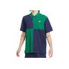 Color Block Loose Breathable Polo Shirt Men Tops Green Blue FN3425-365