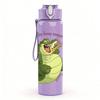 1PC Crown Crocodile Illustration 750ml Color Plastic Sports Water Bottle Leakproof Flip Straw Lid Suitable for Sports Office Home Use