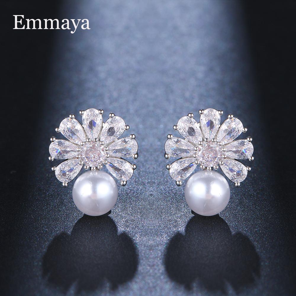 EMMAYA Beautiful Small Pearl Earrings Jewelry High Quality For Girls and Women Surprise Gifts