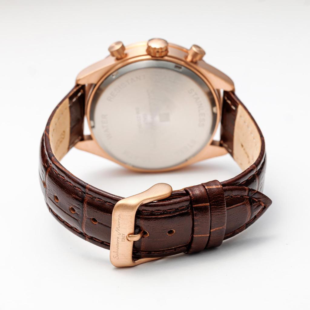 Часы Business Analog Chronograph Black Quartz с крестом для часов PGWH [Salvatore Marra] Мужские [Товар]