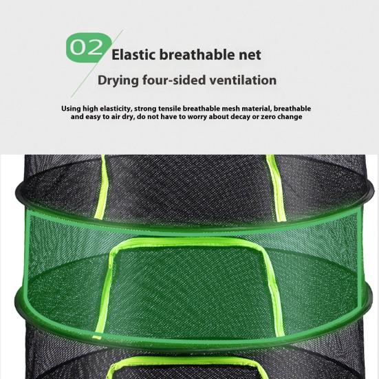 60 см складная сетка для сушки трав 2/4/6/8 слоев круглая сетка для сушки растений корзина с молнией прочная для использования в помещении и на открытом воздухе многоцелевая подвесная трава