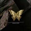Women's Ocean Style Brooch 1Pcs Retro Metal Butterfly Embossed Pin with Lobster Detail for Dress Bag Scarf