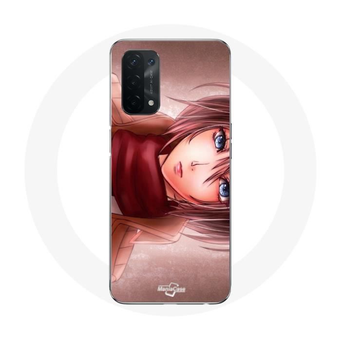 Coque - Oppo - A74 5G - Anime Mikasa Ackerman - Souple - Blanc