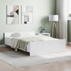 VidaXL Bed Frame with Headboard-Footboard White 120x200 Cm 3203740