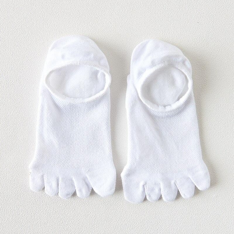 Женские носки с пятью пальцами, повседневные однотонные низкие носки-лодочки, женские летние сетчатые дышащие невидимые носки