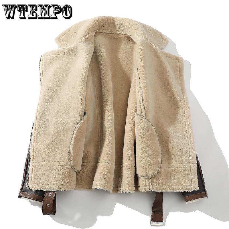 Winter Men's Large Size Casual Lapel Padded Thickened Fur Jacket Coat