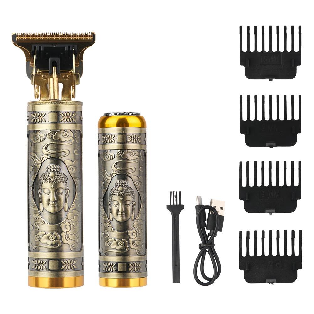 Профессиональная электробритва с Т-образным лезвием, машинка для стрижки волос, USB перезаряжаемая беспроводная бритва для бороды, триммер для носа и ушей, бритва, праздничный подарок для него