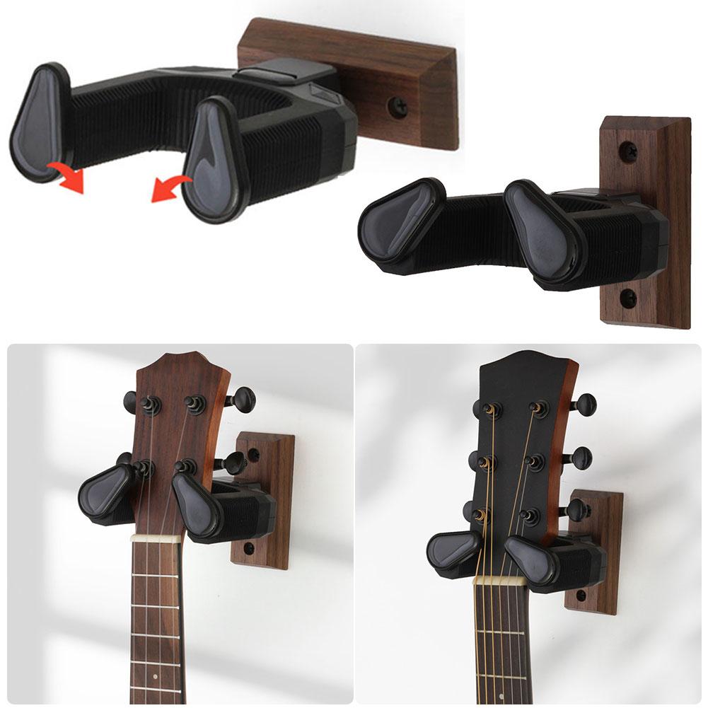 1-5PCS Guitar Hanger Hook Wooden Guitar Holder Stand Non-slip Wall Mount Guitar Display Bracket For Electric Guitar Ukulele Bass