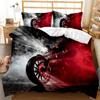 Motorbike Duvet Cover Set Motocross Rider Racing Motorcycle Dirt Bike Bedding Set Vehicles Extreme Sports Polyester Quilt Cover