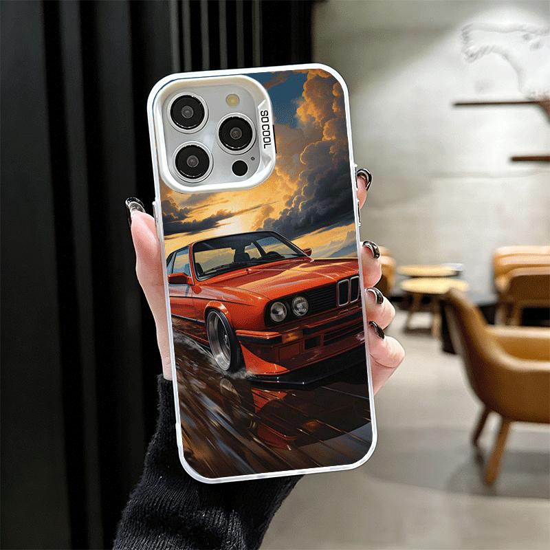 Классический Винтажный Ретро Автомобиль Мягкий Чехол для Телефона для iPhone 15 16 17 Pro Max 17Air 16E 14 Plus 13 12 Mini Ударопрочный Чехол Задняя Панель