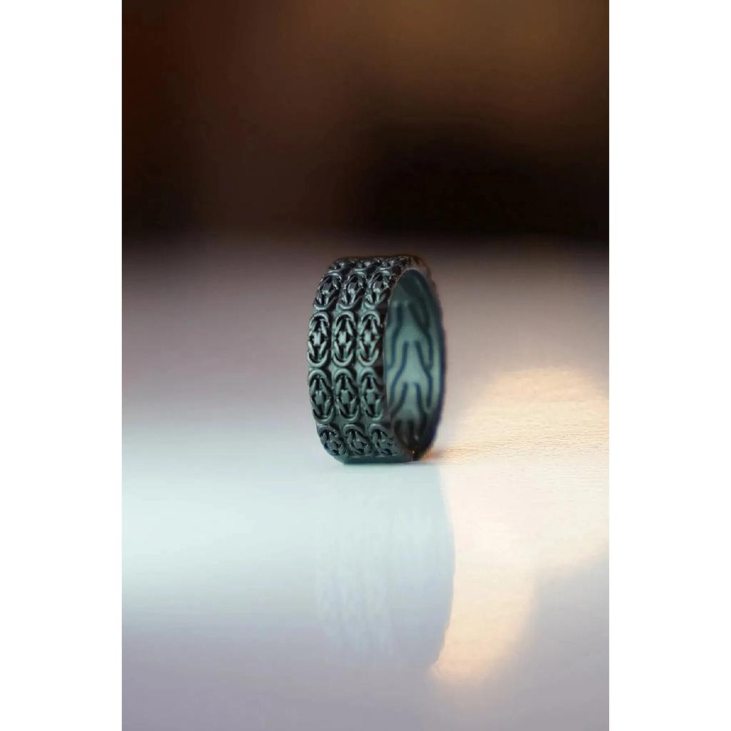 Набор регулируемых колец из трех частей унисекс с черным покрытием