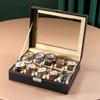 Элегантная коробка для часов с 10 слотами, витрина, стеклянный органайзер из искусственной кожи для хранения для мужчин и женщин, шкатулка для ювелирных изделий