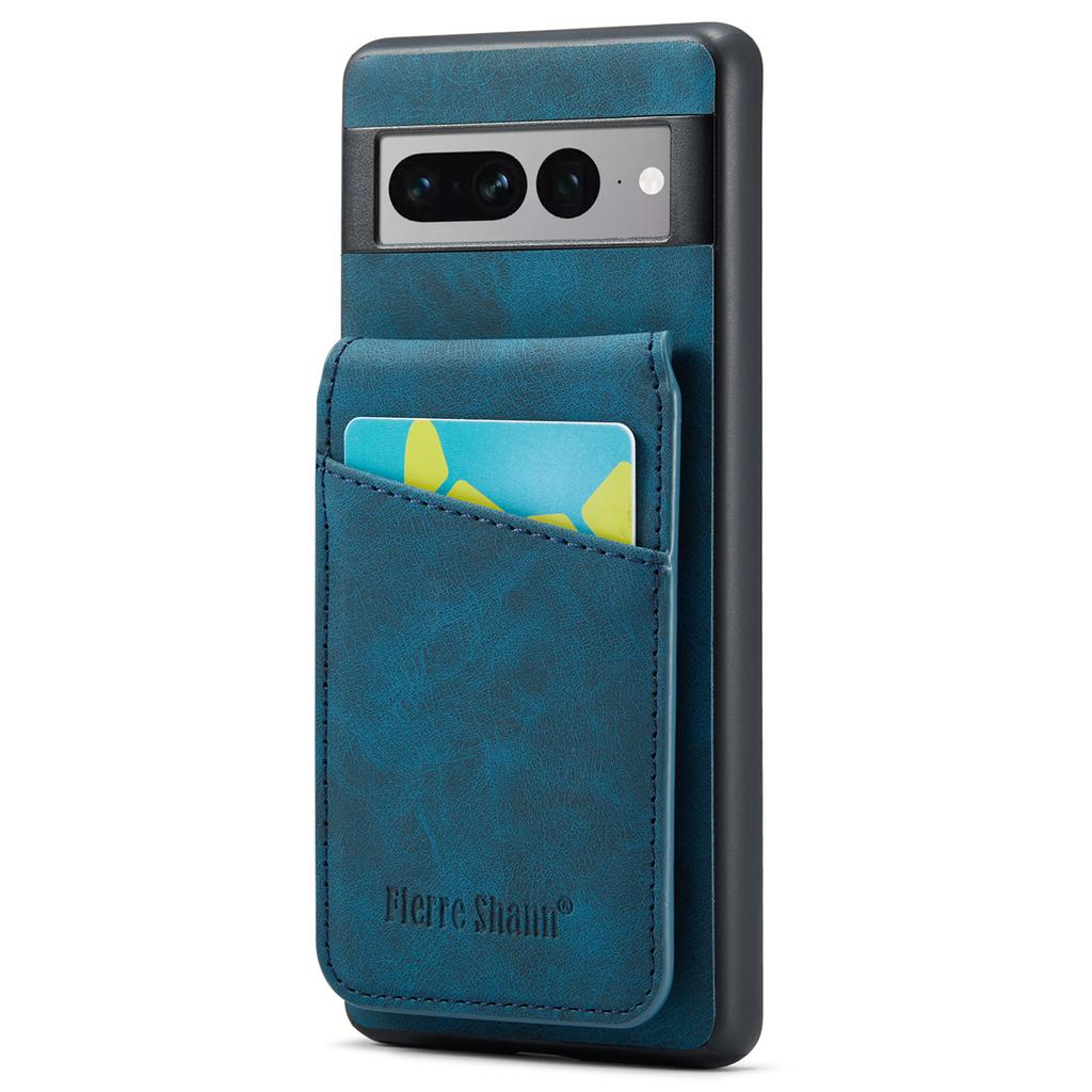 For Google Pixel 7 Pro 5G RFID Blocking Cell Phone Case Card Slots PU+TPU Cover