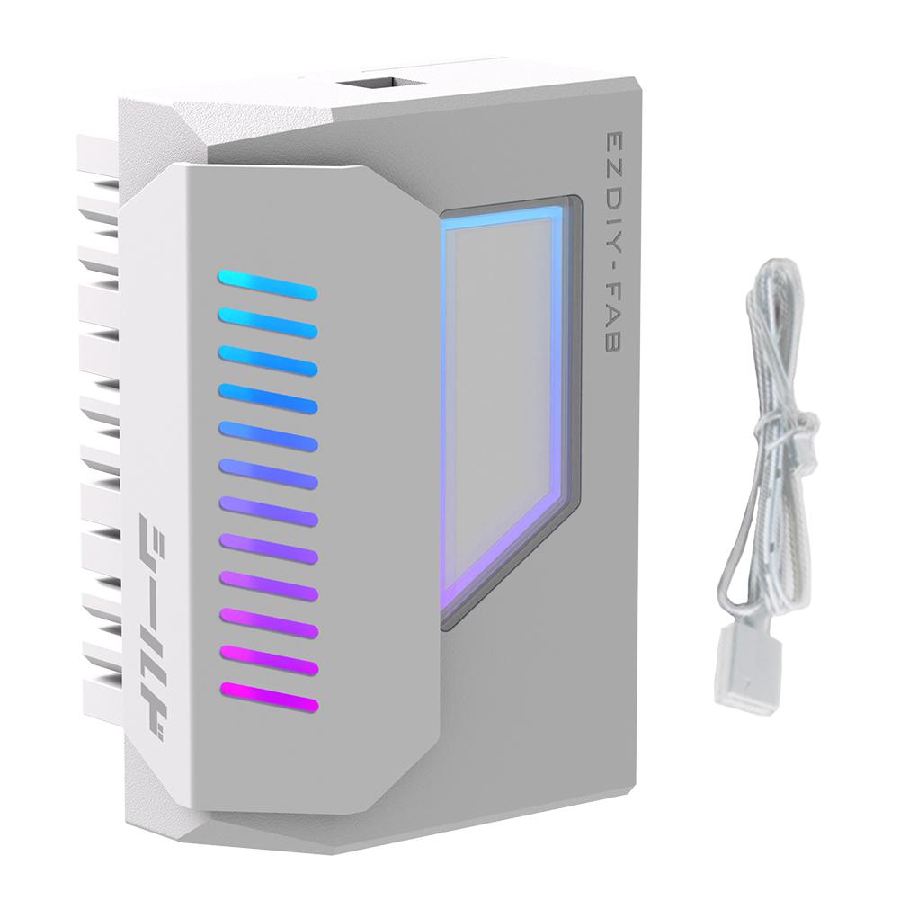 ATX 24 Pin To 180 Degree Power Plug Adapter with Infinity Mirror ARGB Light 24-pin 180° Angle Adapter Connector for Computer PC