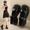 Fashion 2024 New Women's Shoes Fashion Retro Versatile Round Toe Increase Black Thick Sole Mary Jane Shoes for Women Zapatos De Mujer