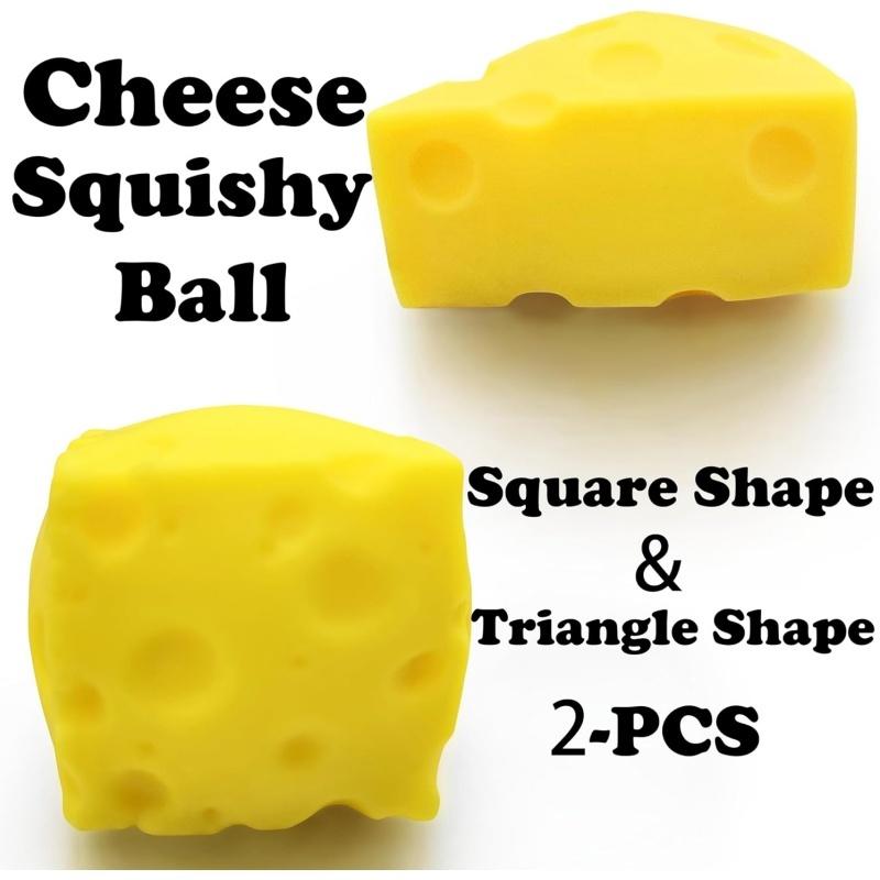 Сквиши-сыр Игрушки-антистресс Мячики-антистресс Сжимаемый мячик-антистресс Сенсорные игрушки-антистресс, Подарки для снятия стресса Сувениры для вечеринки