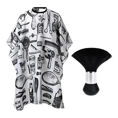 2 шт., накидка для стрижки волос, парикмахерский фартук с принтом, водонепроницаемая ткань, одежда для парикмахеров, рваная щетка для волос