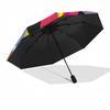 Minnie Mouse, Colorful Background Automatic Opening and Closing Umbrella, Compact Travel Umbrella, Lightweight and Portable, Suitable for Be