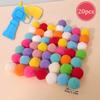 20PCS Cat Toy Interactive High Fun Toy Gun Plush Ball Firing Gun Silent Polyester High Bounce Ball Fun Cat Stick