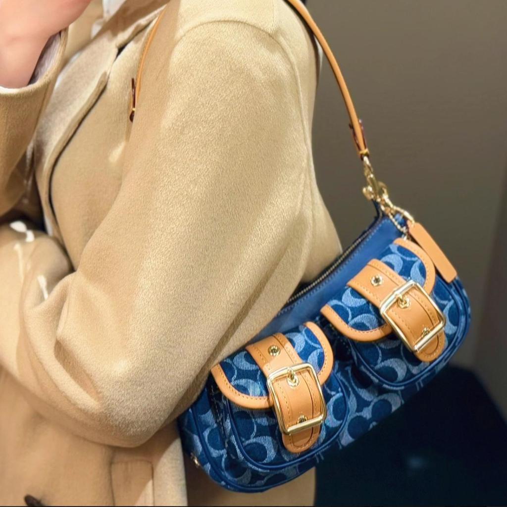 [Pre-Owned] Ashton 25 Top Zip Closure Fabric Crossbody Shoulder Bag Medium - New #LMCXVI