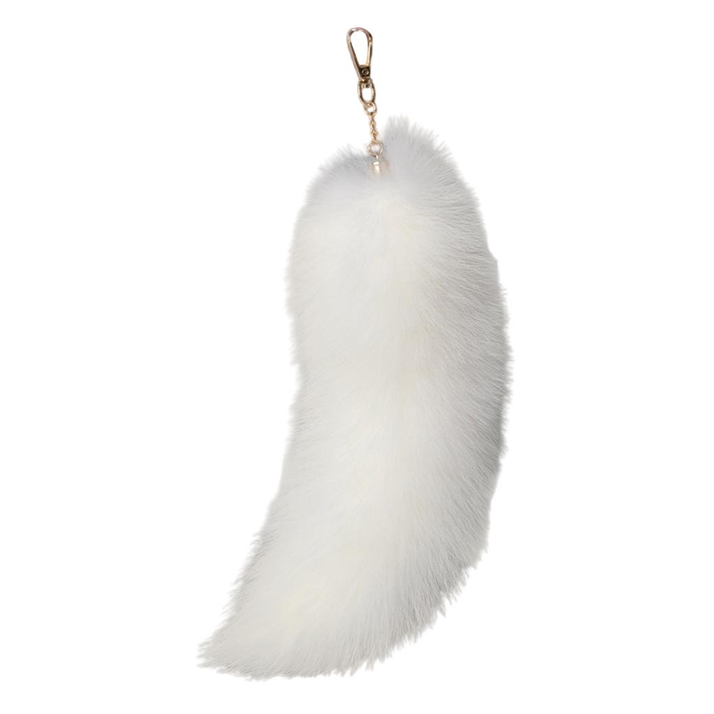 Fluffy Faux Fur Fox Tail Keychain Elegant Keyrings Charm with Foxes Tail Pendant Fashionable Keychain Decorations
