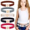 Stretch Kids Dress Decoration Elastic Belts Waist Belt Waistband Opposite Buckle