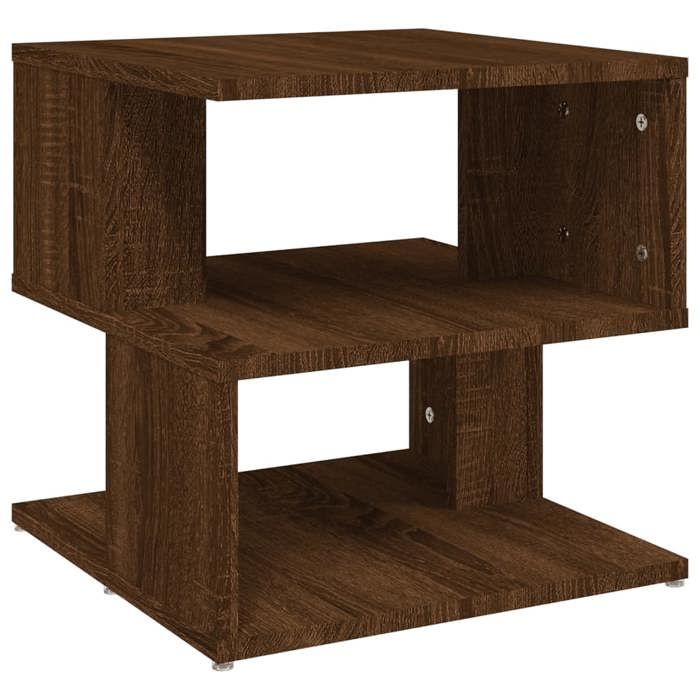 815812 vidaXL Table d'appoint Chêne marron 40x40x40 cm Bois d'ingénierie