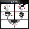 Ygmylandbb Motorcycle LED Fog Lights with Squid Motorcycle Daytime Running LED Work Auxiliary White and Yellow High Round Switch Rings, Headlights,
