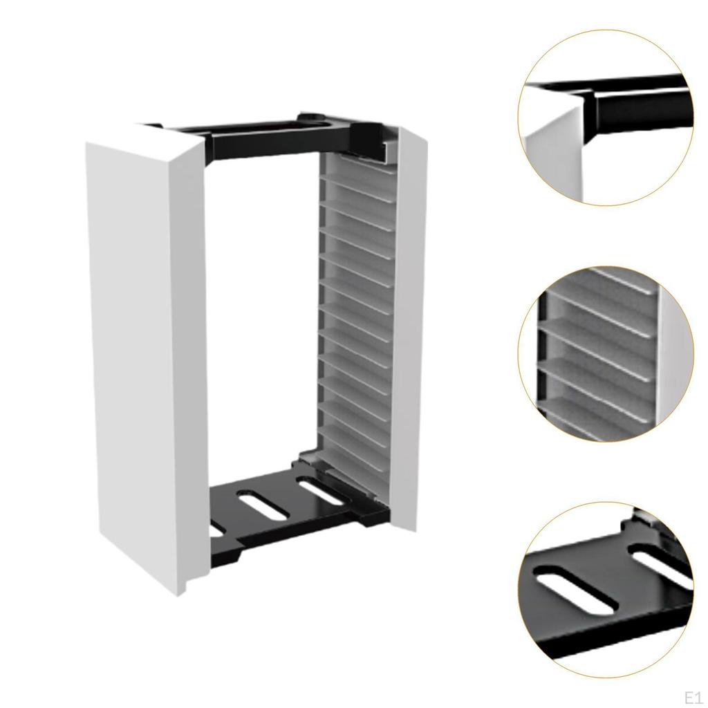 Подставка для хранения видеоигр, полки для игровых компакт-дисков, экономящая место, стойка для дисков 12 в 1 для DVD