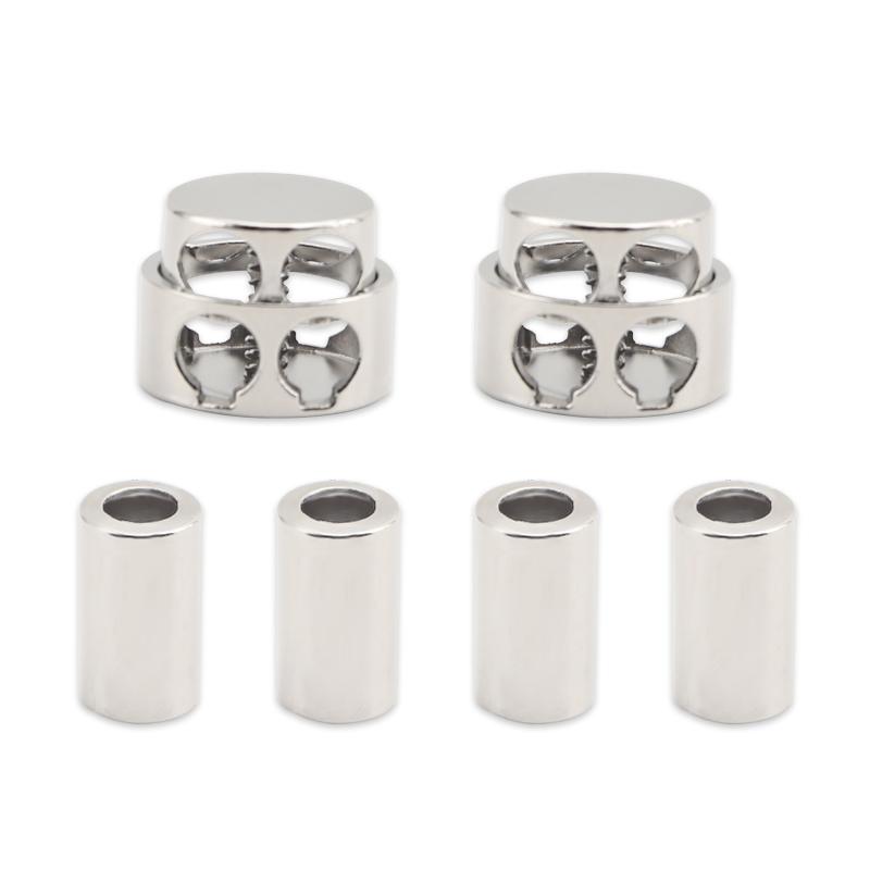 1 Pair Round Elastic Shoe Laces No Tie Shoelaces Tieless Metal Spring Buckle Shoelace for Kids Adults Elderly One Size Fit All