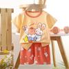 Children's Casual Short-sleeved Summer Cotton T-shirt Set for Boys and Girls