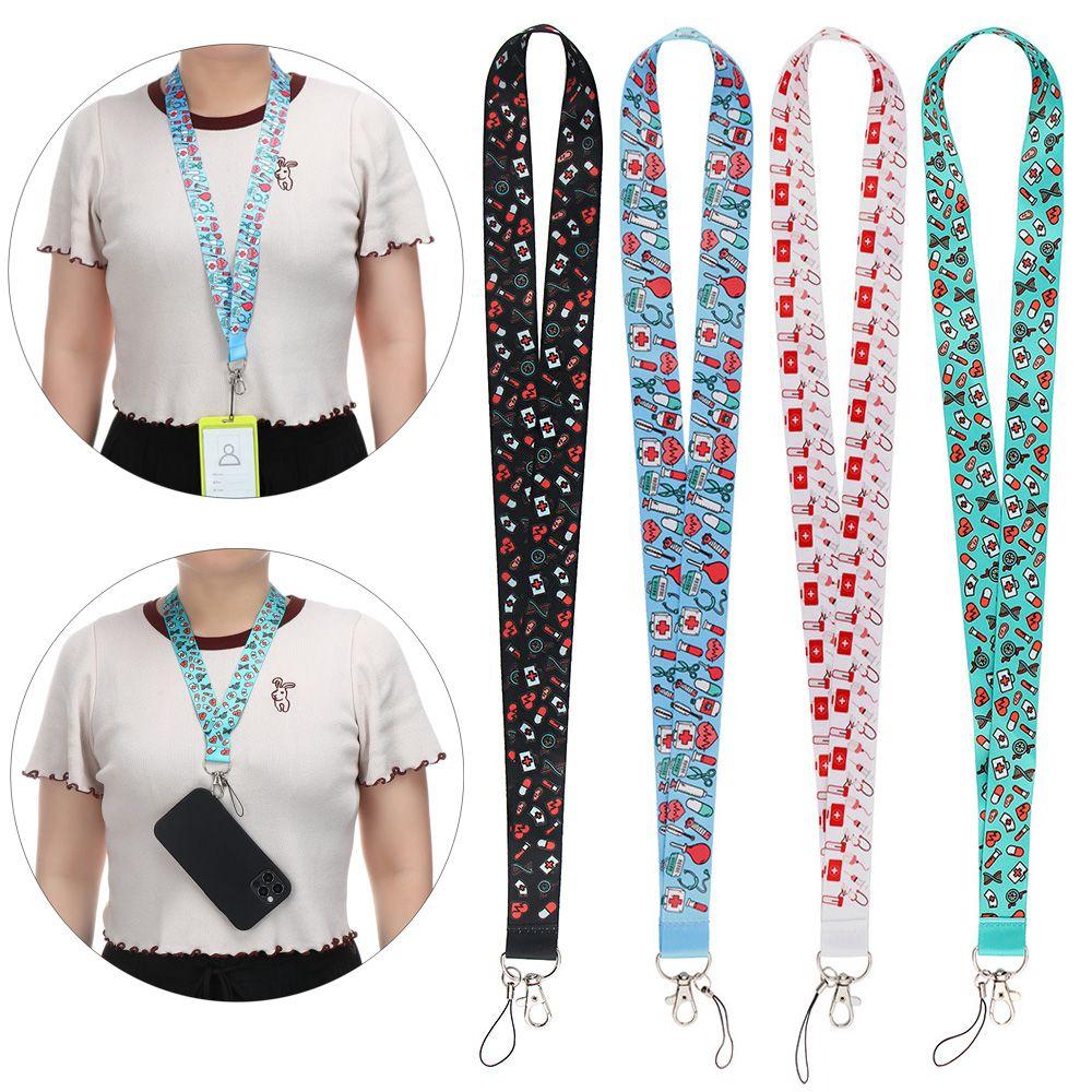 Держатель для мобильного телефона, брелок для ключей, шейные ремни, шнурок для медсестры, брелок для ключей, чехол для удостоверения личности врача, медицинские аксессуары