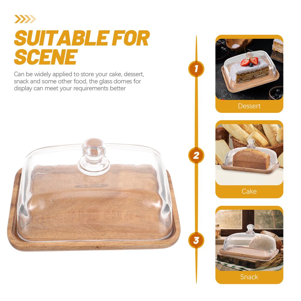 Западная тарелка для торта с крышкой-держателем, подставка для купола, стеклянные купола для выставочной стойки