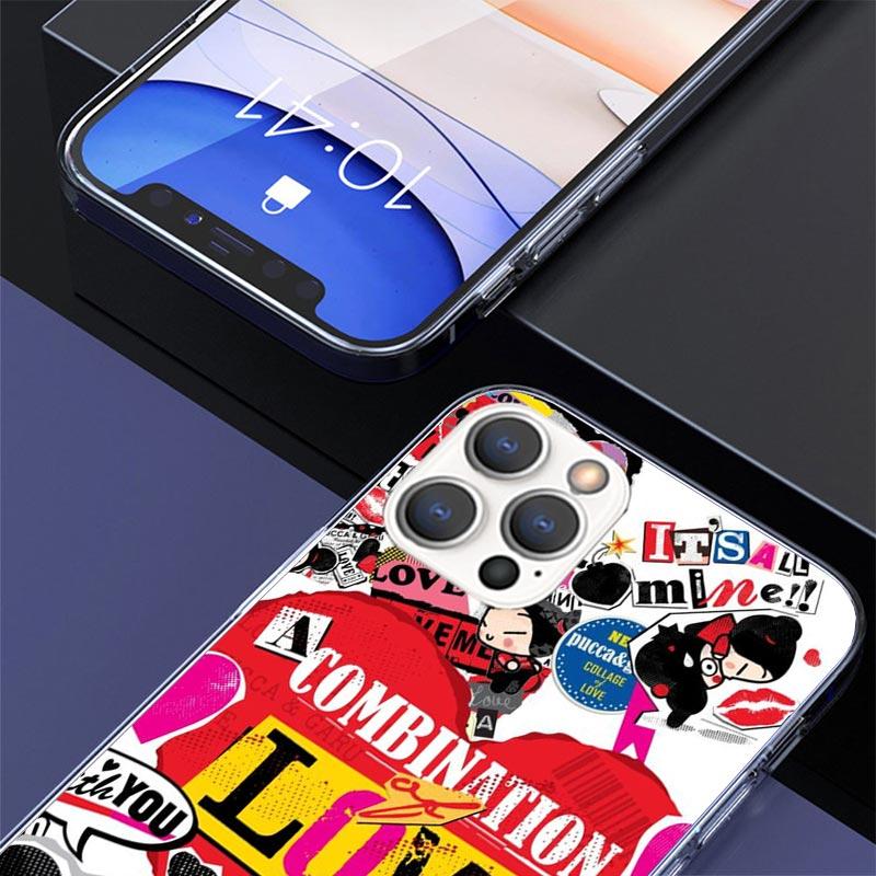 Cute Cartoon Pucca Garu Case Phone Cover for Apple iphone 17 Air 16 15 14 13 Mini 12 11 Pro Max 16E 7 Plus 8 + SE 2020 Trend Fun