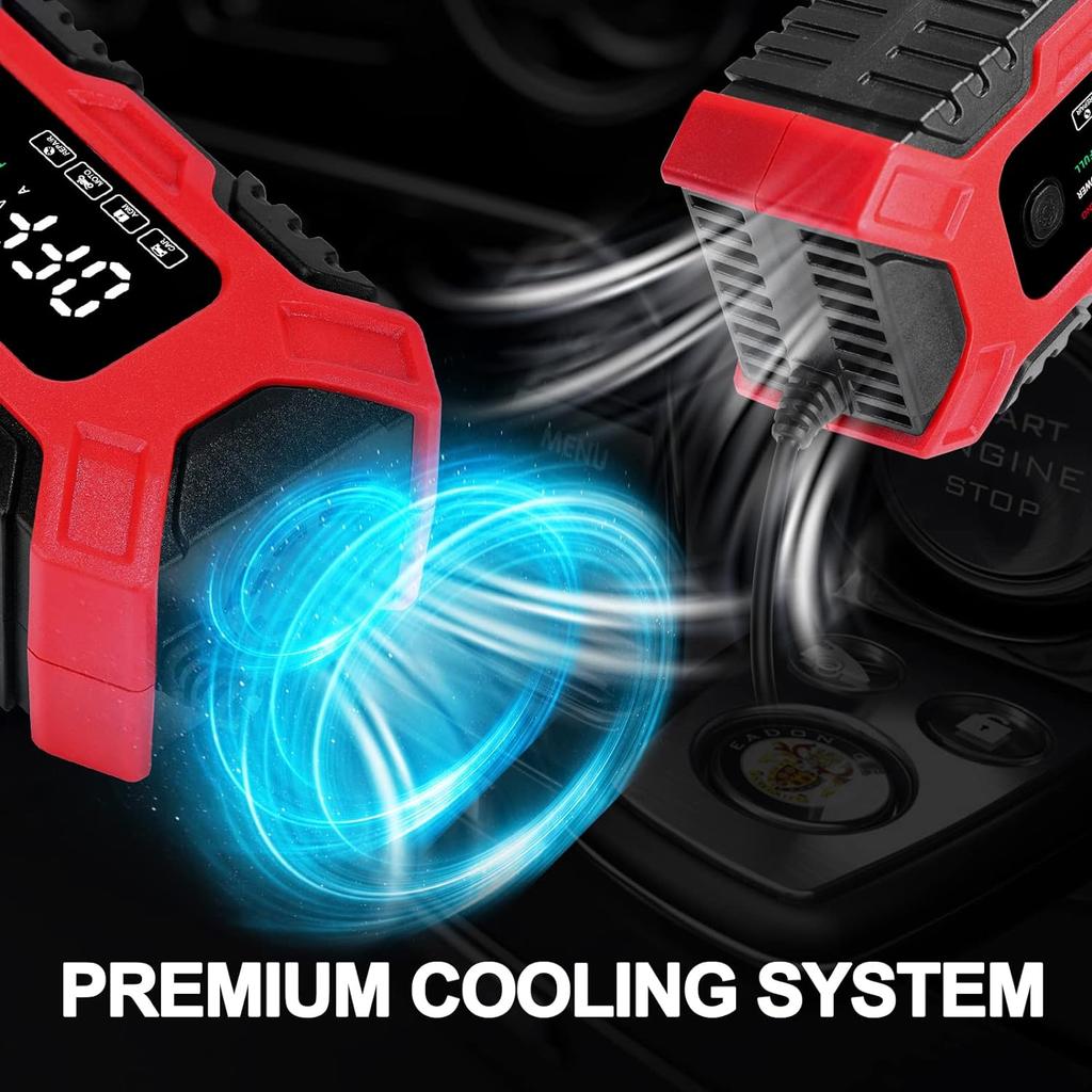 2024 12 В 6А Интеллектуальное автомобильное зарядное устройство Импульсный ремонт для внедорожников AGM Глубокий цикл гель Свинцово-кислотная быстрая умная зарядка