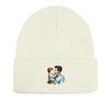 Father Family Print Knitted Hat Beanie, Skull Cap Thermal Cozy Sporting Bonnet Knit Cap Beanie
