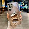 Золотой Хрустальный Арт Посеребренный Чехол Для Телефона Для Samsung Galaxy S26 S25 S24 S23 S22 S21 S20 Ultra Plus FE S26+ Стеклянная Крышка