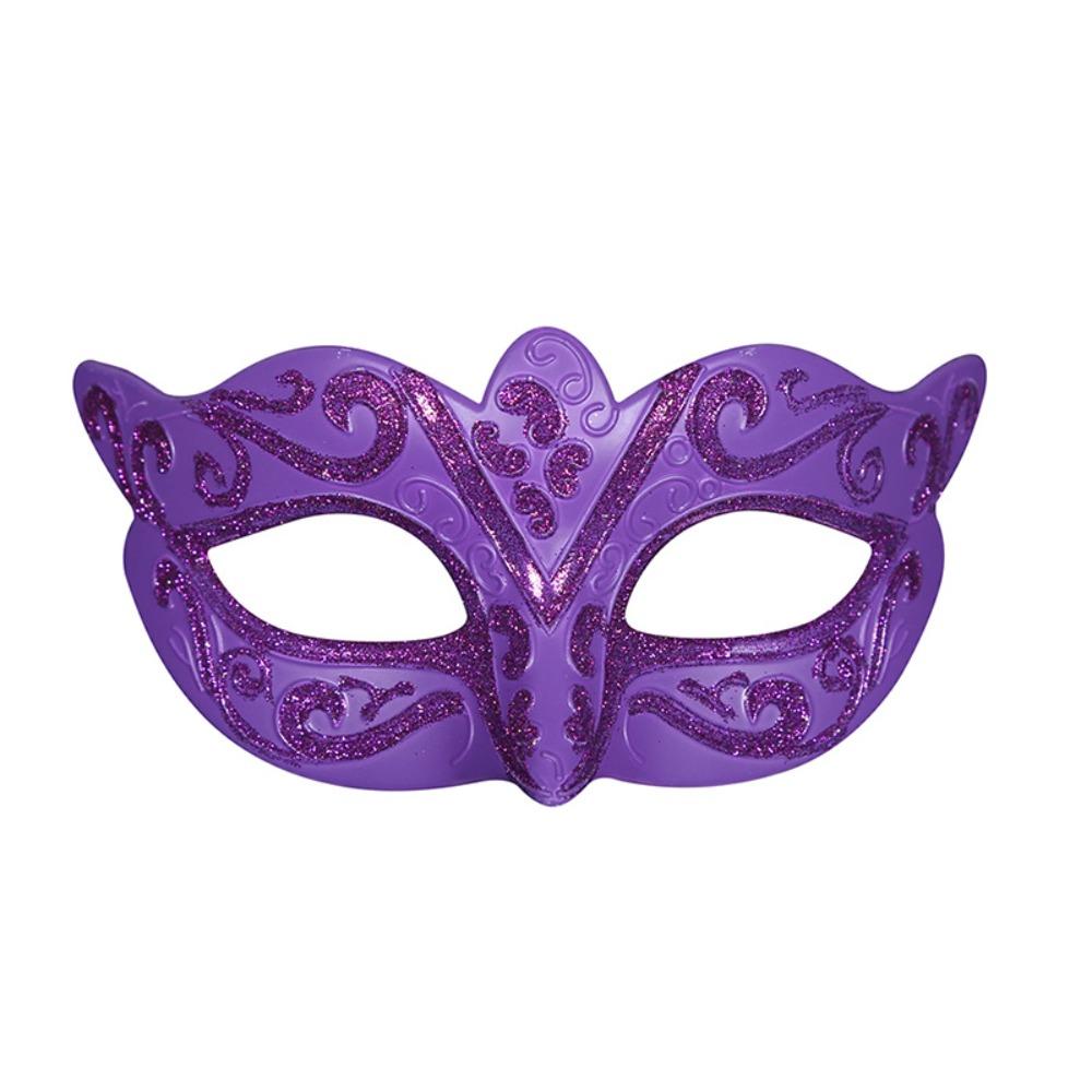 Plastic Halloween Masks Party Cosplay Props Venice Mask Personality Glitter Mask Women