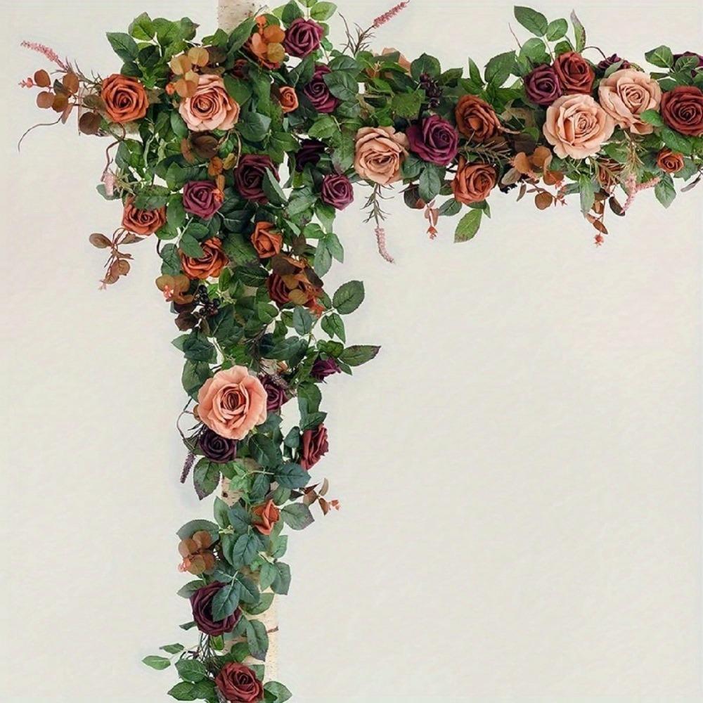 1,85 м Искусственная свадебная арка Цветы Гирлянда из роз Цветочные композиции Настольные центральные украшения Цветочная гирлянда Зеленая гирлянда Фон Настенный декор